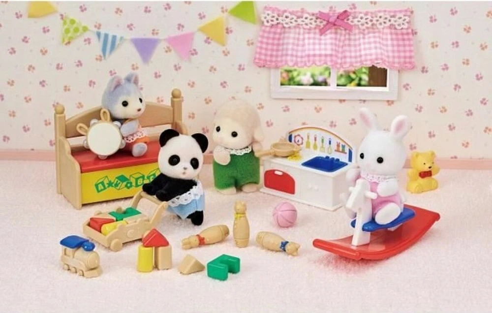 Sylvanian Families Epoch Figūrėlės vaikų žaidimų kambariui Sylvanian Village