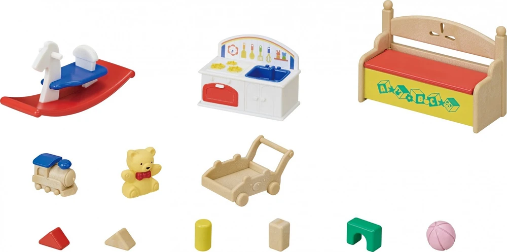 Sylvanian Families Epoch Figūrėlės vaikų žaidimų kambariui Sylvanian Village