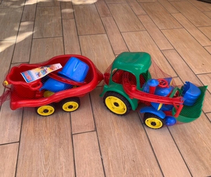 Teka ekskavatorius su priekaba ir mini komplektas 10 vnt