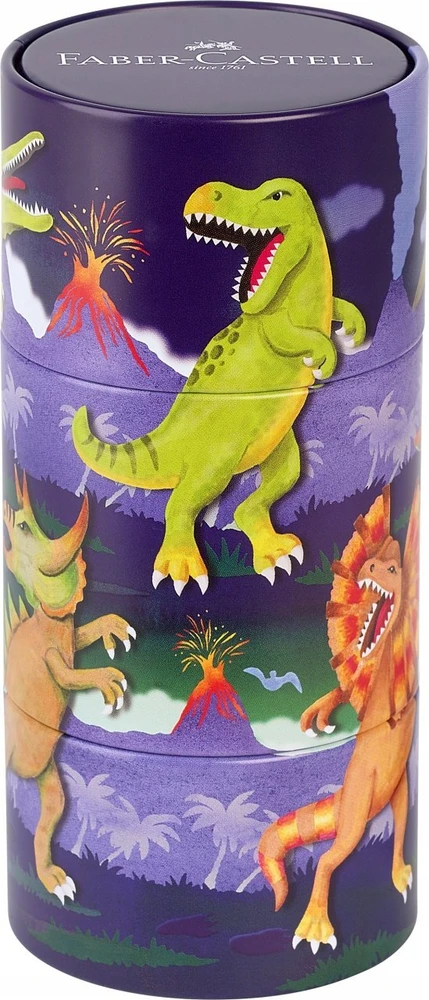 Flomasteriai Faber-Castell Connector Dinosaurus, 20 spalvų