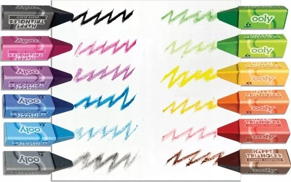 Teka Happy Triangles jumbo trikampės kreidelės 12 vnt.
