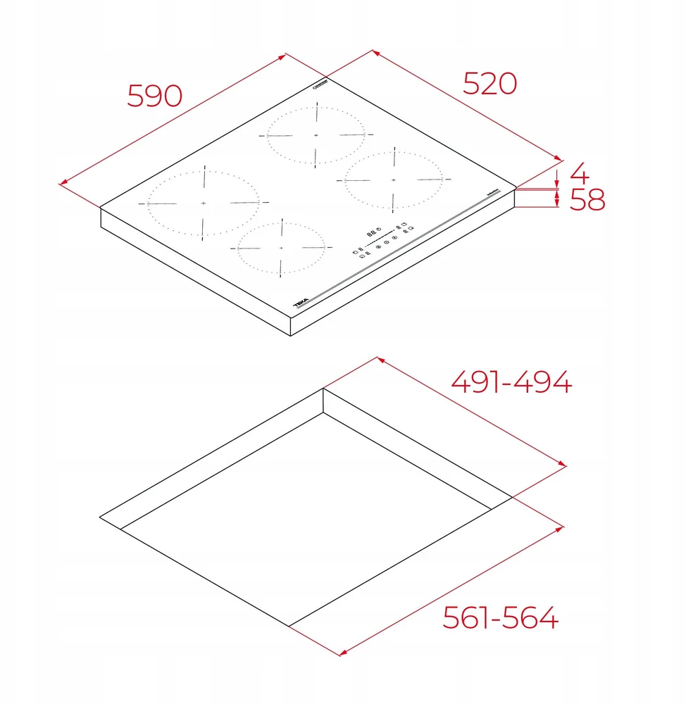 TEKA indukcinė kaitlentė IBF 64110 SSM BK