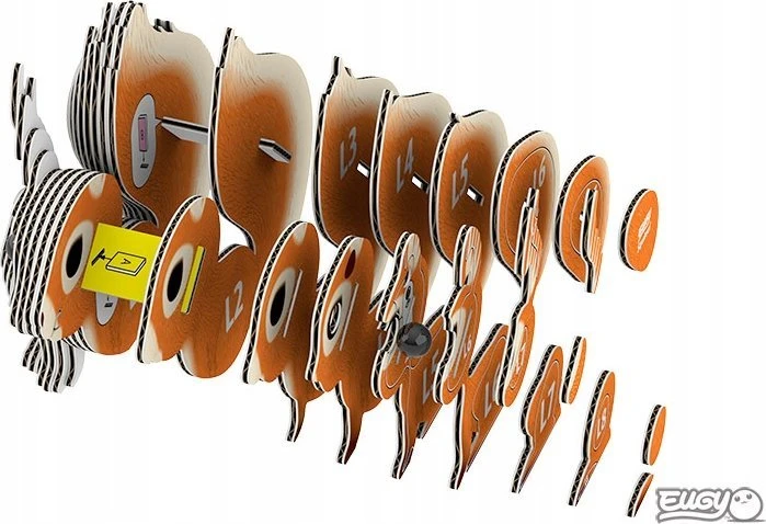 Dėlionė EUGY 3D kartoninis modelis „Kačiukas Mocha“