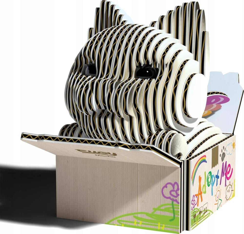 Dėlionė EUGY 3D kartoninis modelis „Kačiukas Mocha“