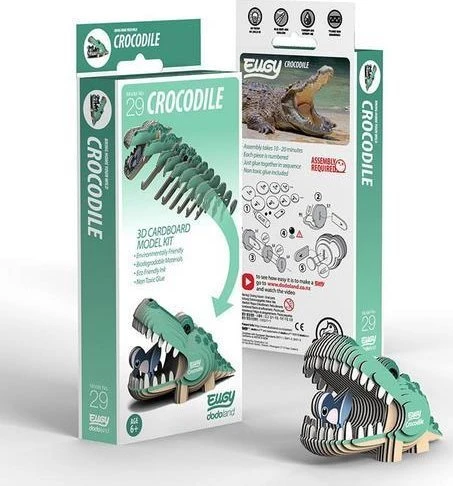 Dėlionė EUGY 3D kartoninis modelis „Krokodilas“
