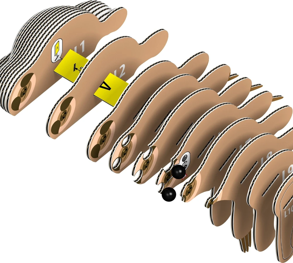 Dėlionė EUGY 3D kartoninis modelis „Tinginys“