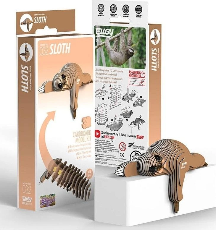 Dėlionė EUGY 3D kartoninis modelis „Tinginys“