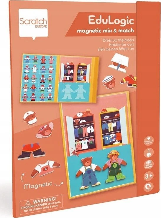 Usorteret Teka Magnetic dėlionės formos ir spalvos Aprenk meškiuką