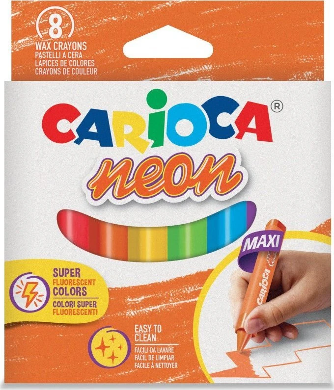 Teka Kredki świecowe CARIOCA NEON 8 kolorów