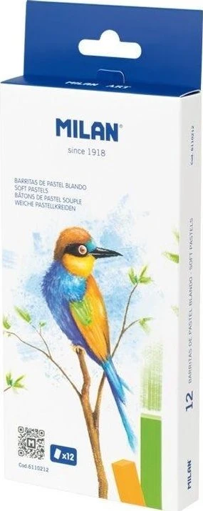 Teka Minkštos pastelės 12 spalvų MILANAS