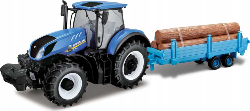 BBU „Teka New Holland T7.315“ su priekaba ir šiaudų rulonais
