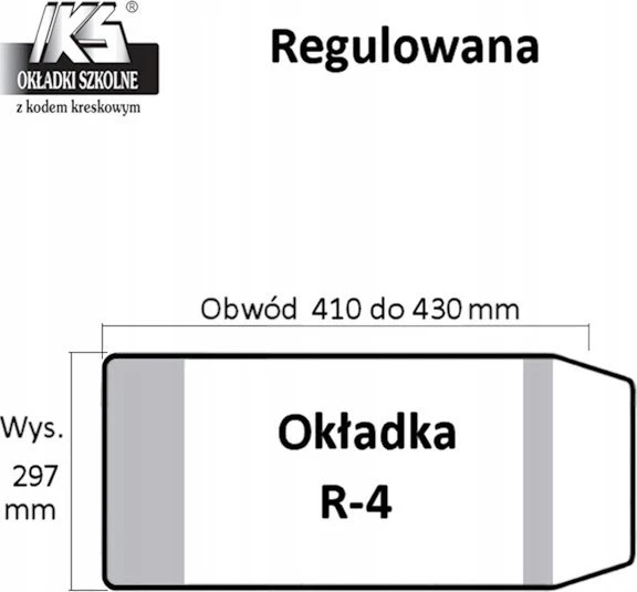 Teka Reguliuojamas mokyklinis užvalkalas 297x410 skaidrus A 25 IKS R4