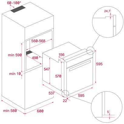 orkaitė Teka orkaitė NEO HSB 6250 P FBK