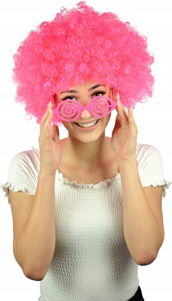 Teka Peruka afro XXL rožinė