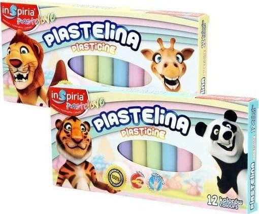 Teka Plastelinos rinkinys Inspiria Pastelove, 12 pastelinių spalvų