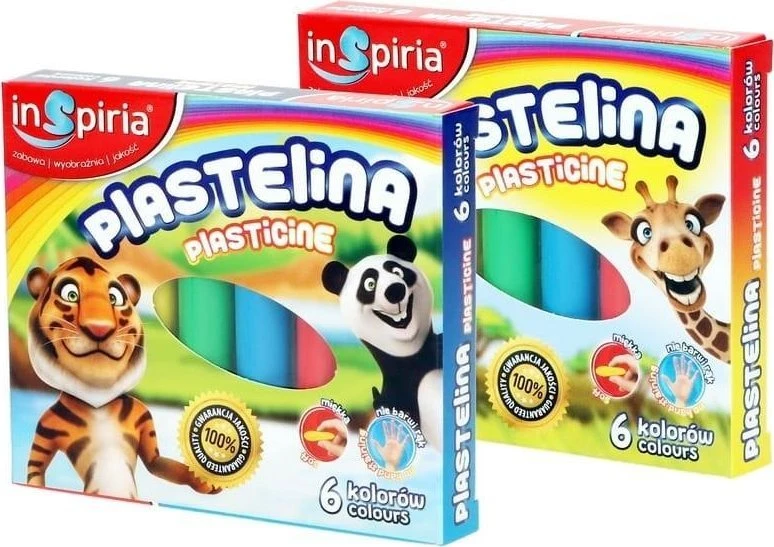 Teka Plastelinos rinkinys 6 vnt. "inspiria" - minkšta ir nelimpanti