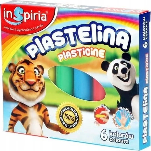 Teka Plastelinos rinkinys 6 vnt. "inspiria" - minkšta ir nelimpanti