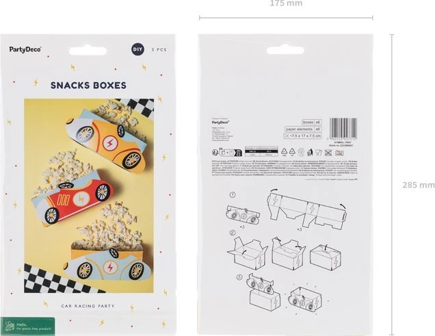 Teka Dėžutės užkandžiams "Cars" 3 vnt 7,5*17*7,5cm