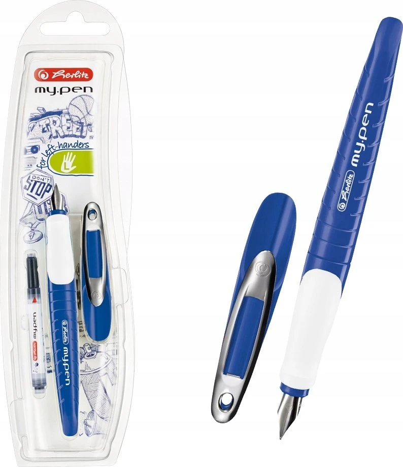 Herlitz Plunksnakotis L + kapsulė my.pen mėlynai-baltas bls