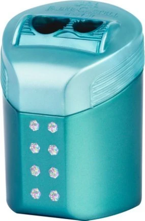 Drožtukas Faber-Castell RollOn Sparkle, 2 skylių, su konteineriu