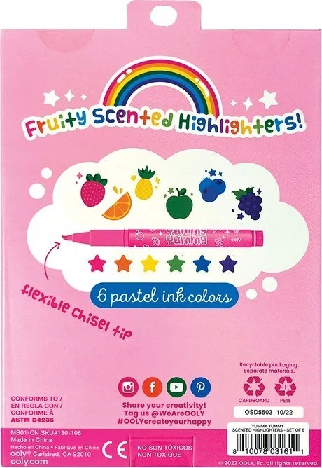 Teka Scented highlighters 6 spalvų Yummy Yummy