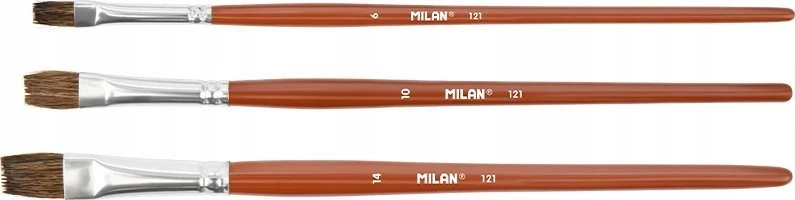 Teka Milan plokšti teptukai, 3 vnt.