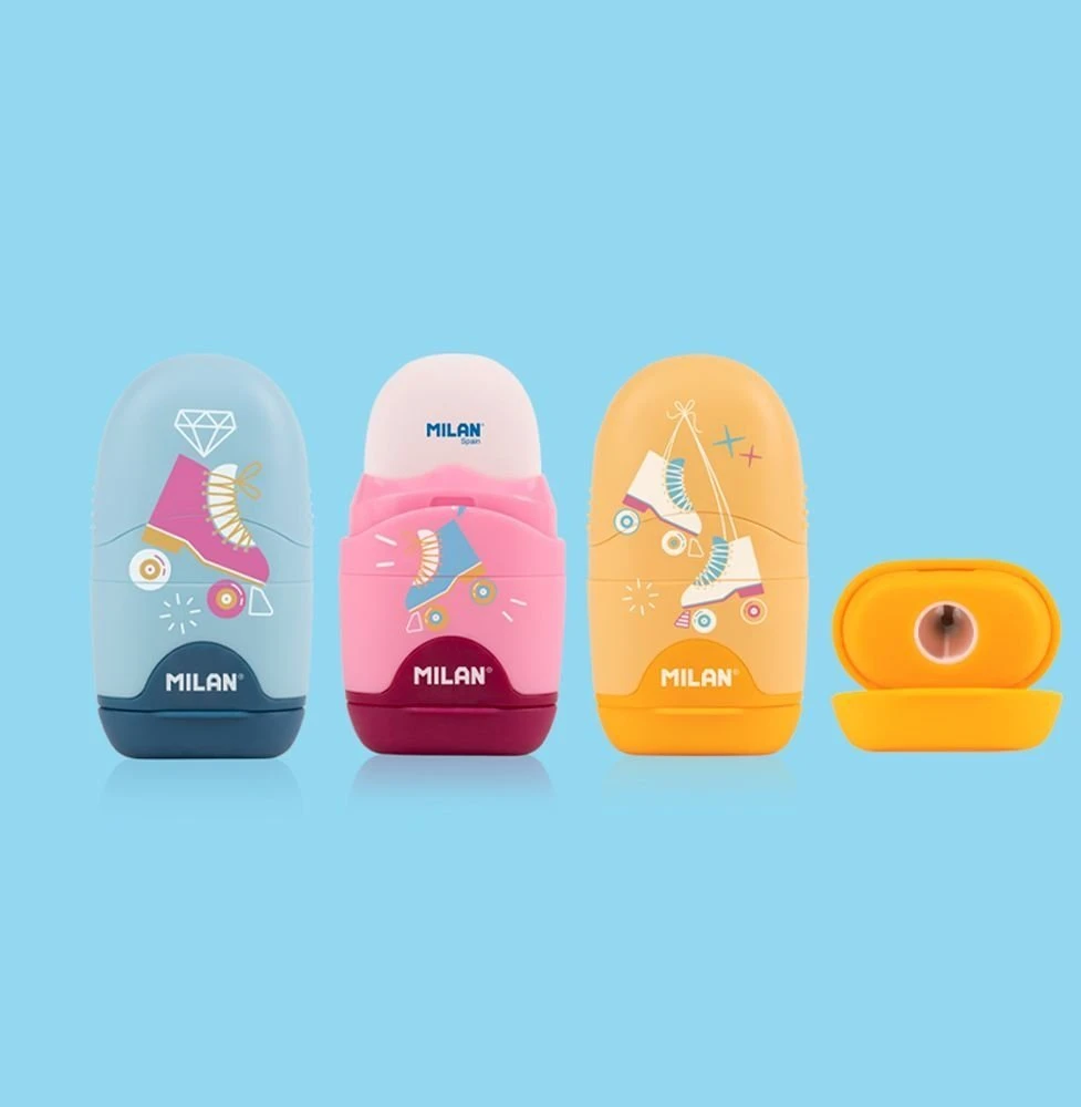 Teka Sharpener - kapsulinis ritininis trintukas + 2 MILAN trintukai