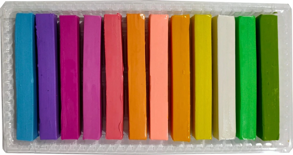 Teka Sweet Colours Koma plastilinas 12 spalvų, kvadratinis pastelinis