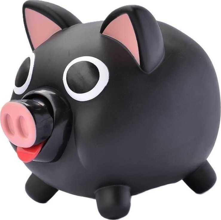 Teka Kiaulė taupyklė "Jiggy Bank" juoda juoda, PB-21073
