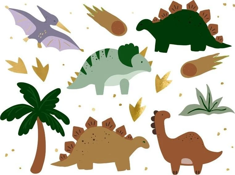 Party Deco PartyDeco DINOZAURŲ TATUiruotė 195X165 WB