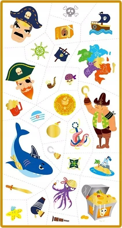 AVENIR Priklijuojamos tatuiruotės „Piratai“