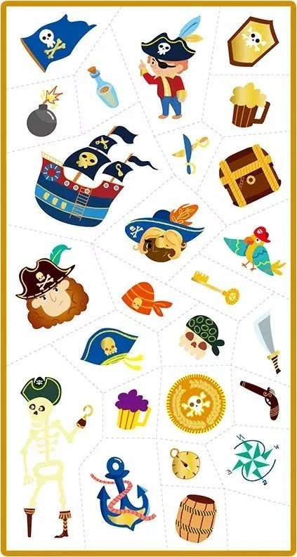AVENIR Priklijuojamos tatuiruotės „Piratai“