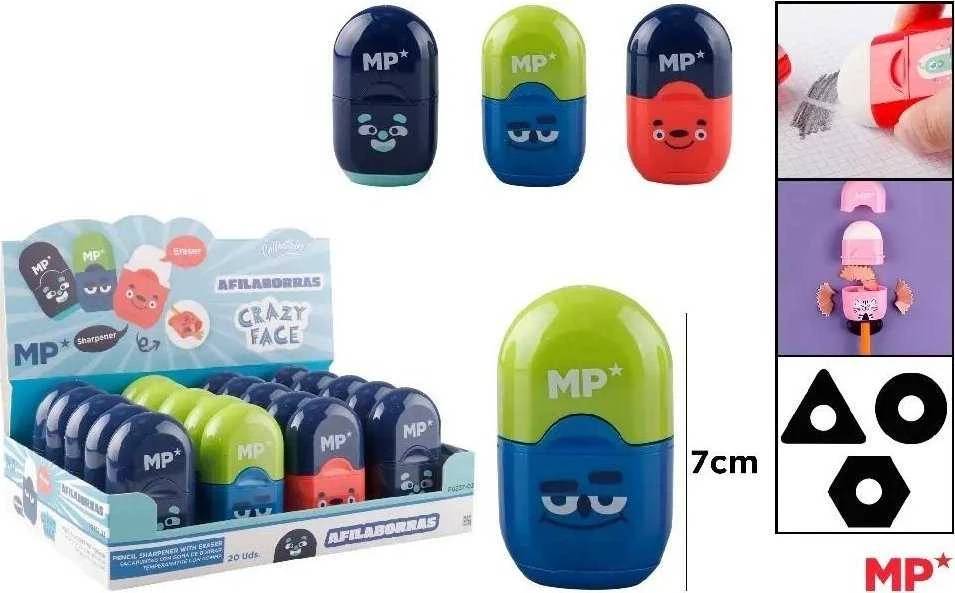 Teka Drožtukas CRAZY FACE, MP, su konteineriu ir trintuku, plastikinis