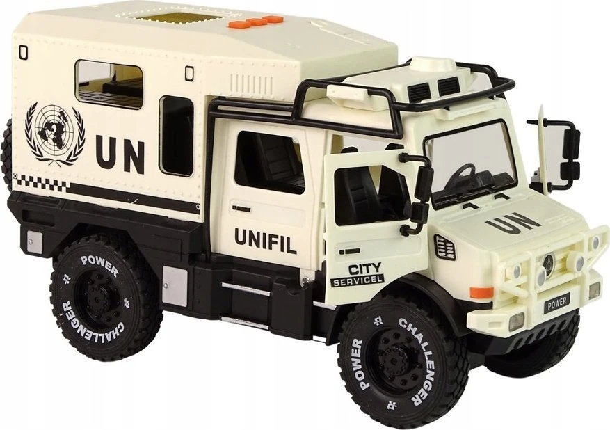 Žaislinis visureigis City Service Lean Toys, baltas, 24x13,5x10 cm