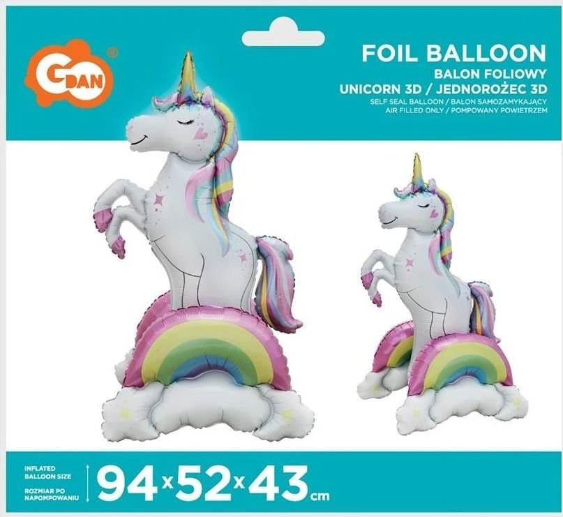 Teka Unicorn folijos balionas 94x52x43cm