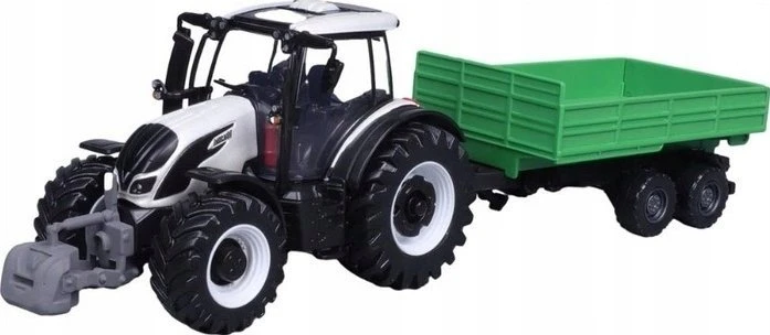 *BBURAGO metalas, Traktor, Valtra su przyczep, žalias