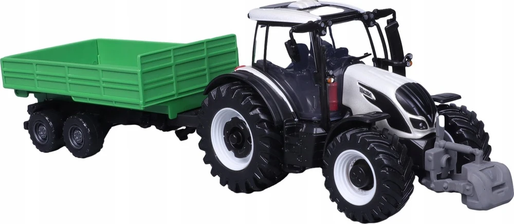 *BBURAGO metalas, Traktor, Valtra su przyczep, žalias