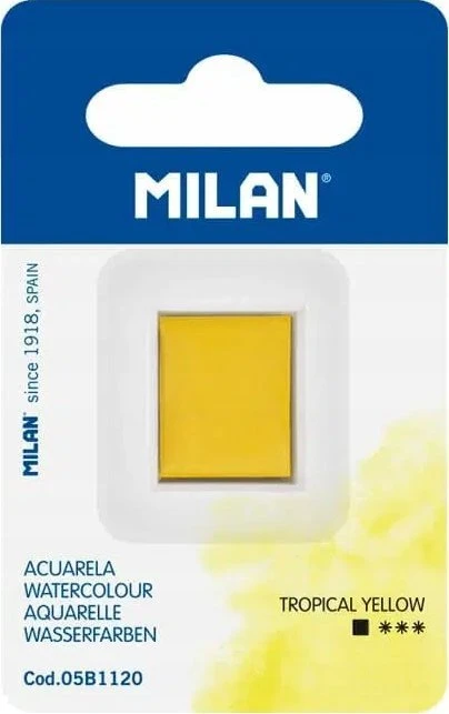 Teka Milan Akvareliniai Dažai Kubelyje - Tropikinė Geltona
