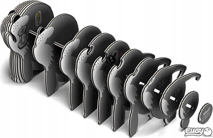 Dėlionė EUGY 3D kartoninis modelis „Vilkas“