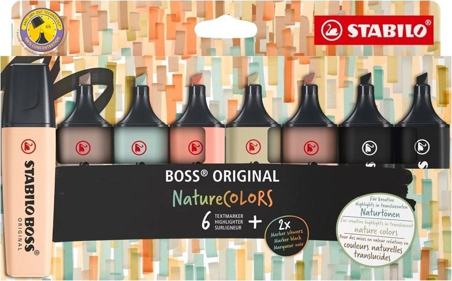 Stabilo Teka Zakre¶lacz Boss Original Naturecolors 8szt