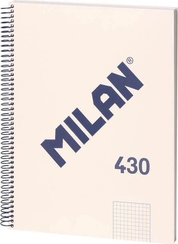 Teka Zeszyt na spirali A4/80K grotelės 1918 smėlio spalva MILAN