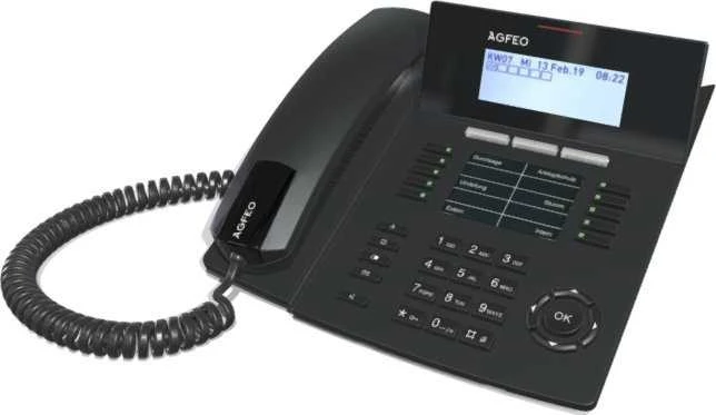 Telefonas Agfeo AGFEO Systemtelefon ST54 IP SENSORfon juodas