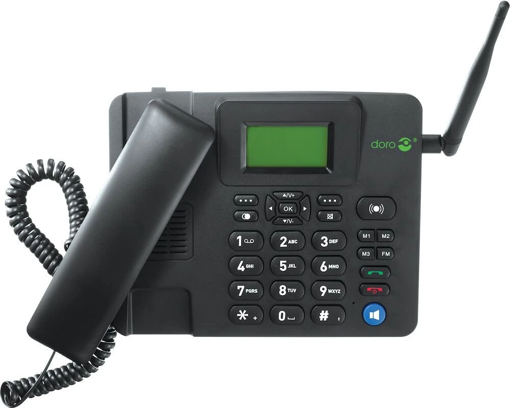 Laidinis telefonas Doro 4100H GSM stalinis telefonas Juodas