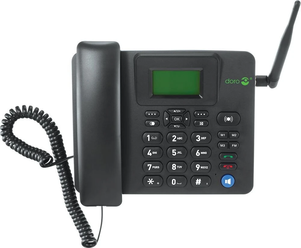 Laidinis telefonas Doro 4100H GSM stalinis telefonas Juodas