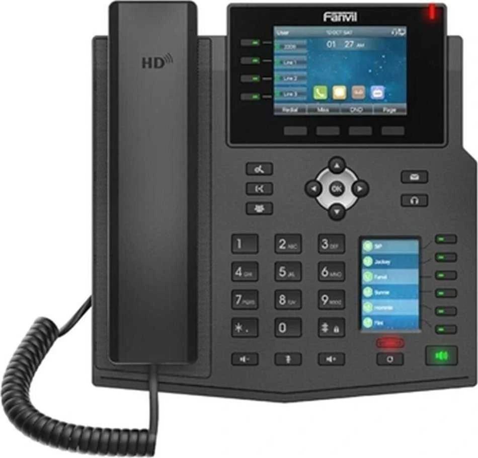 FNV Fanvil X5U IP telefonas Juoda 16 linijos LCD „Wi-Fi“