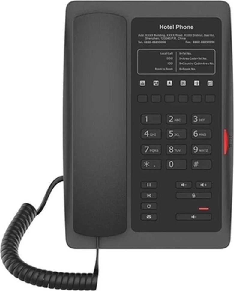 Telefonas Fanvil Fanvil viešbučio telefonas H3 VoIP telefonas juodas