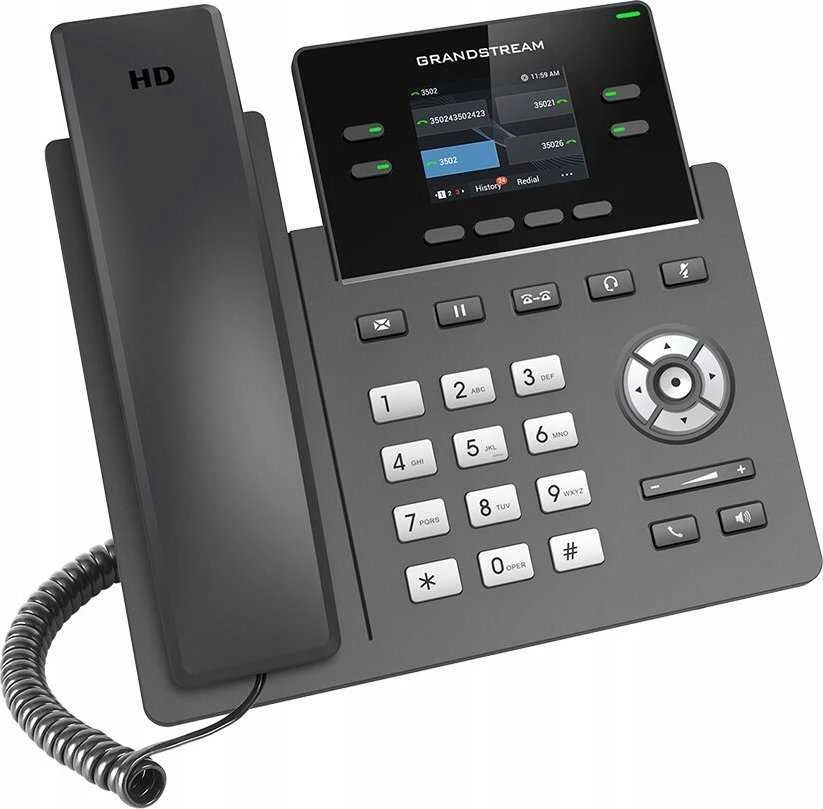 Grandstream GRP2612G SIP telefonas [2 SIP paskyros, dviejų juostų WiFi, 4 MPK mygtukai, 16 VPK]