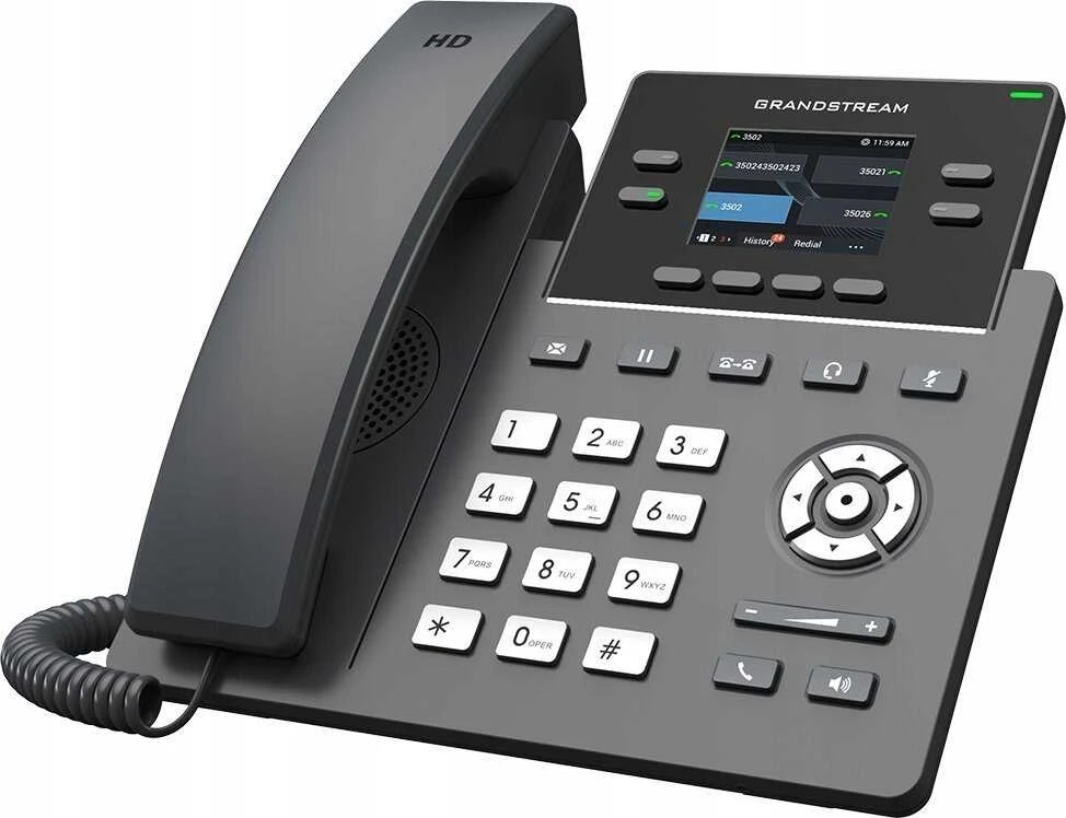 Grandstream GRP2612G SIP telefonas [2 SIP paskyros, dviejų juostų WiFi, 4 MPK mygtukai, 16 VPK]