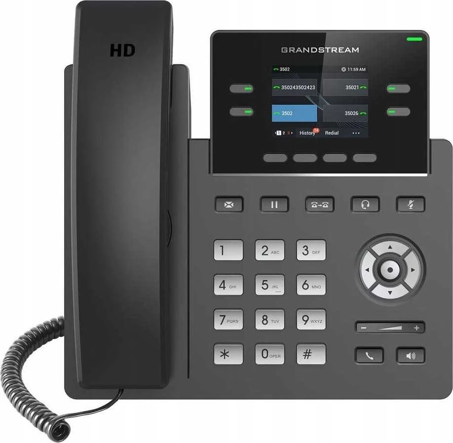 Grandstream GRP2612G SIP telefonas [2 SIP paskyros, dviejų juostų WiFi, 4 MPK mygtukai, 16 VPK]