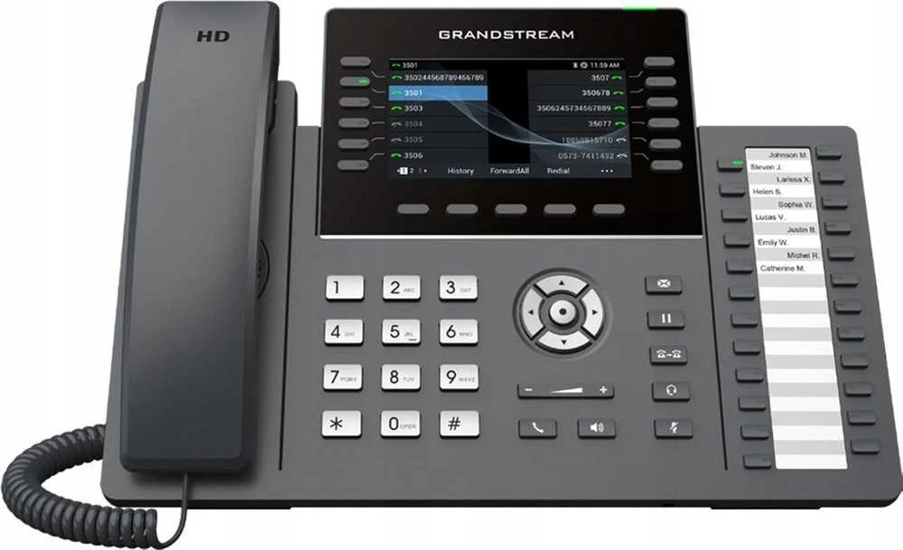 Grandstream Networks GRP2636 IP phone Juodas 12 lines LCD Wi-Fi